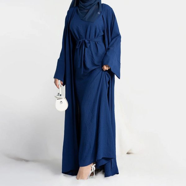 abaya kimono et robe navy blue