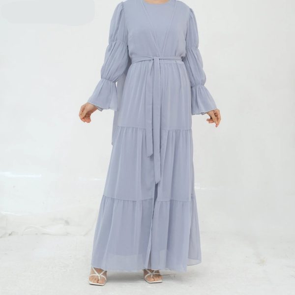 ensemble abaya kimono longue voilée