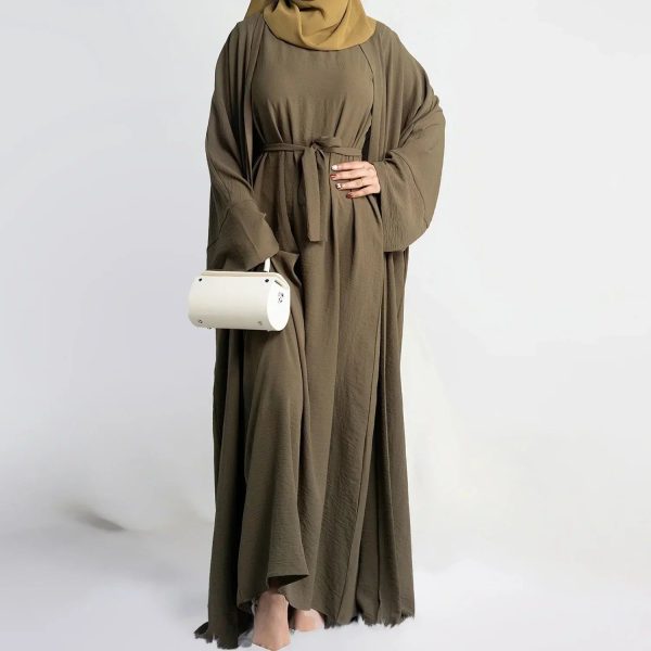 ensemble kimono abaya et robe vert