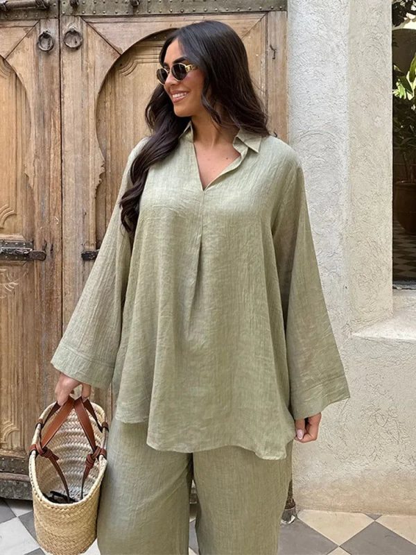ensemble kimono décontracté vert