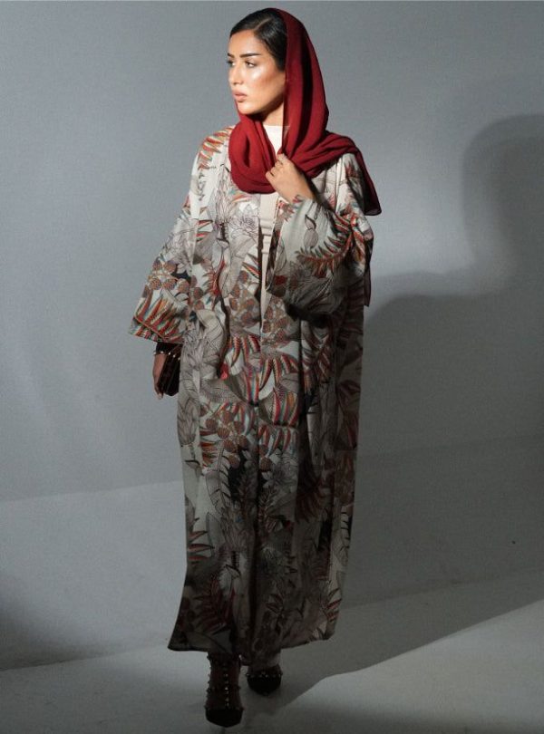 kimono abaya à motifs boho