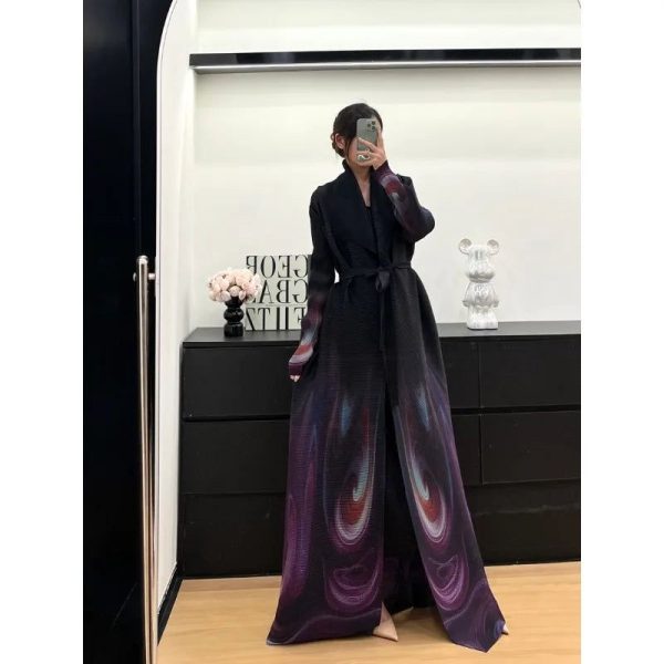 kimono abaya à motifs raffinés