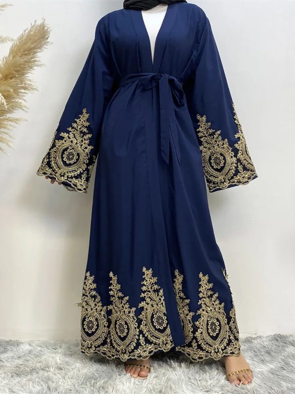 kimono abaya bleu de luxe