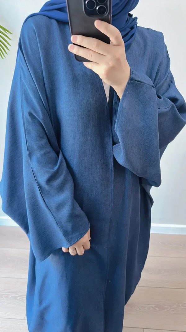 kimono abaya bleu éclatant