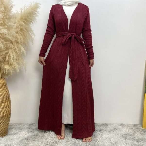 kimono abaya bordeaux cardigan