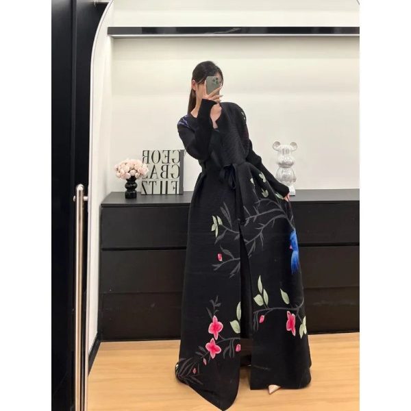 kimono abaya long fleuri