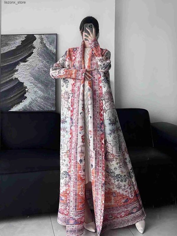 kimono abaya long rose chic