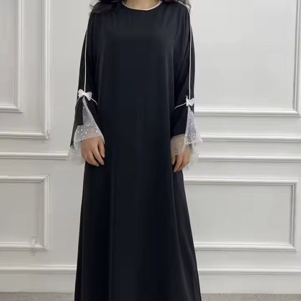 kimono abaya manches en dentelles