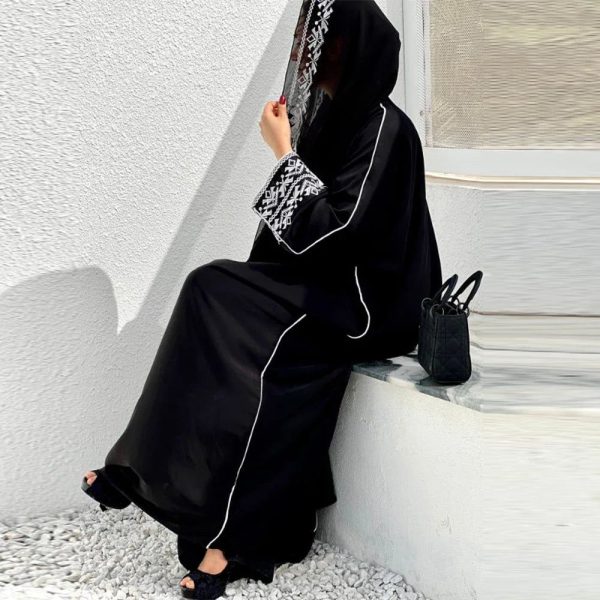 kimono abaya noir chic