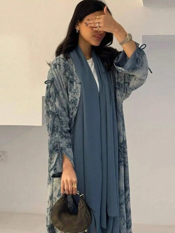 kimono abaya nuances de bleu