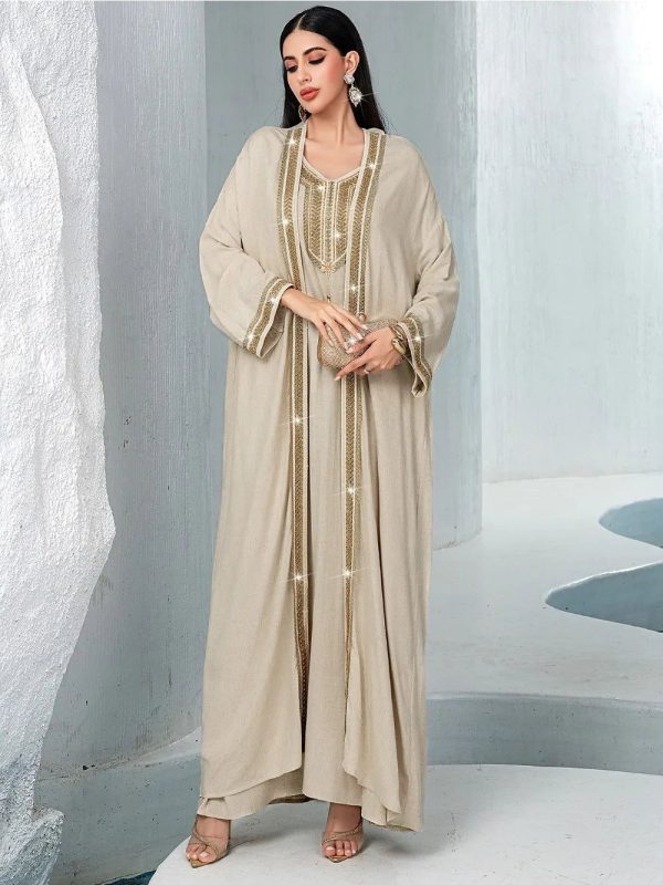 kimono abaya raffiné avec robe