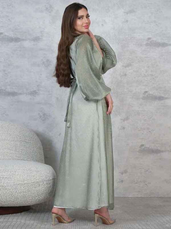 kimono abaya vert chic