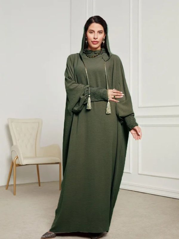 kimono abaya vert classique