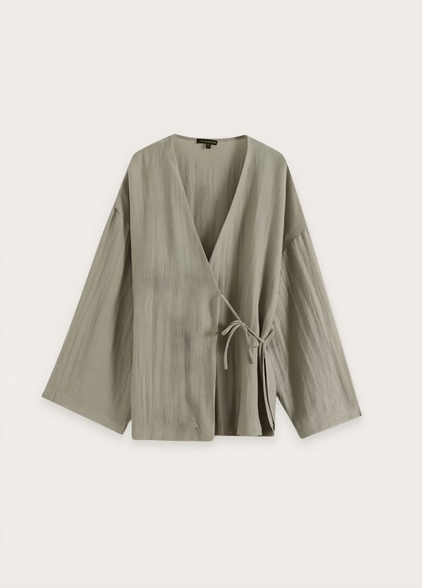 kimono court vert sauge