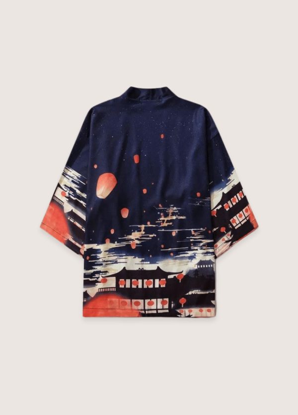 kimono japonais lanternes nocturnes