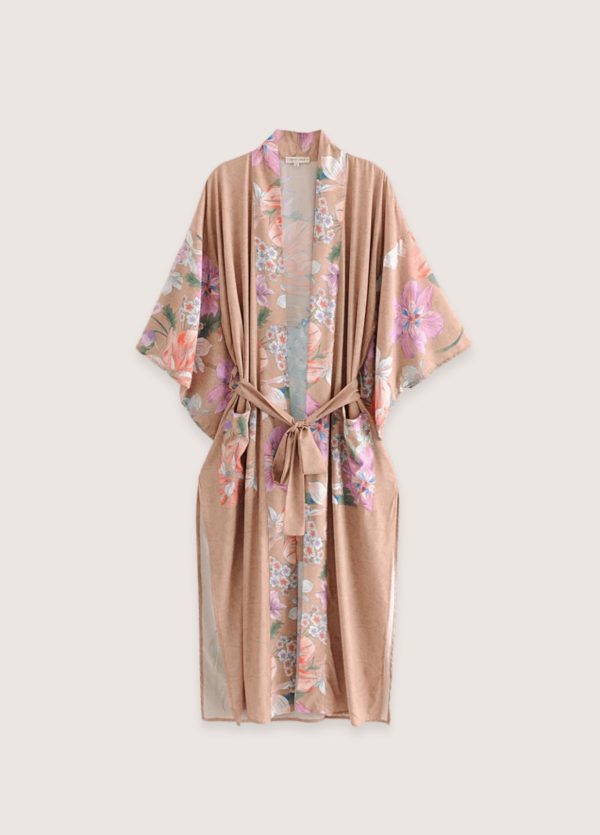 kimono boho chic beige rosé