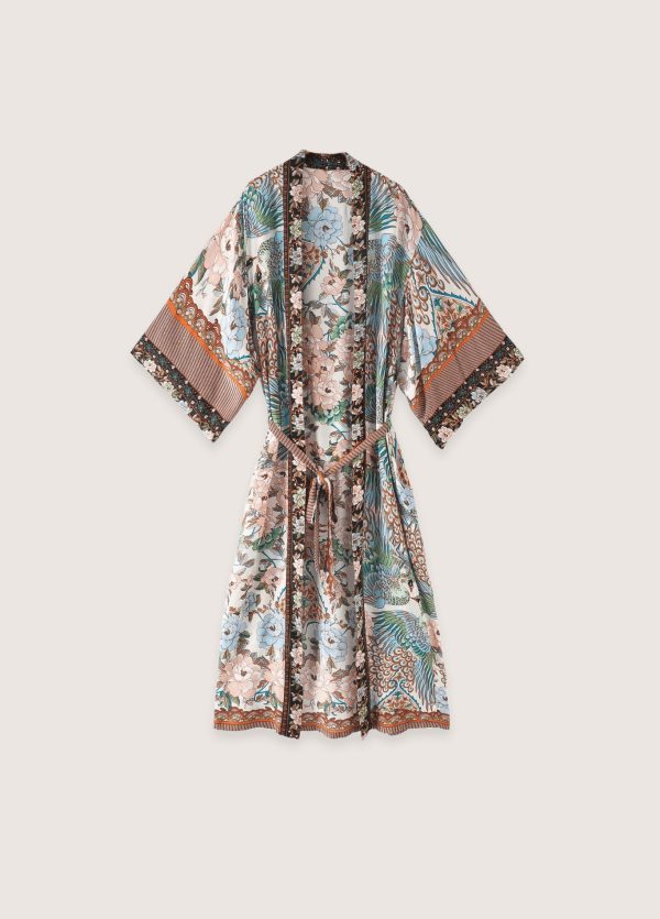kimono long bohème fleuri luxuriant