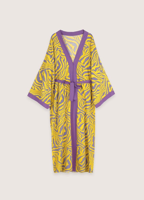 kimono long zebura jaune