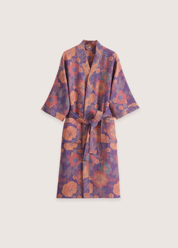 peignoir kimono coton | ikebana