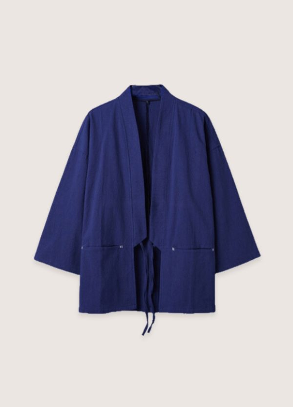 veste kimono bleue