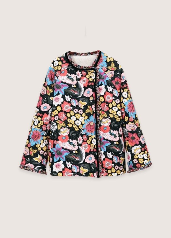 veste kimono matelassée éclat floral