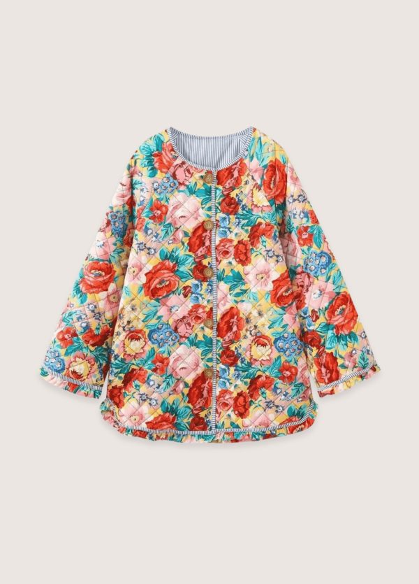 veste kimono matelassée explosion florale