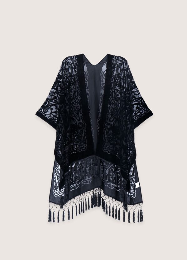 veste kimono noir