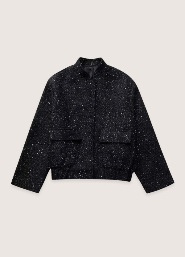 kimono chic noir à paillettes