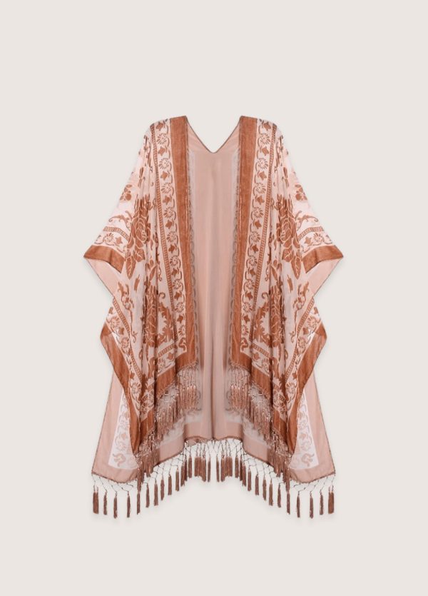 veste kimono rose floral japonais