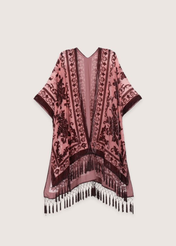 veste kimono rose pâle